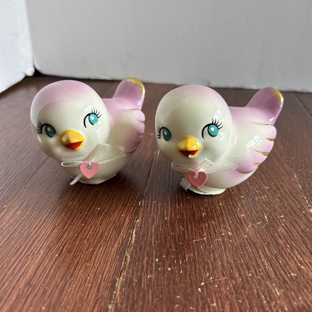 New Pair 2025 Ceramic Valentine's Day Retro LOVE BIRDS Target Spritz Purple